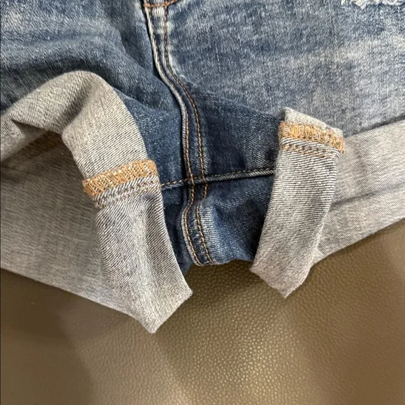 American Eagle Outfitters Distressed Blue Jean Shorts “Curvy High Waisted” - Picture 6 of 6